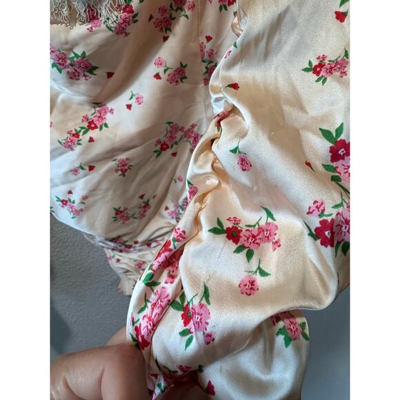 FOR LOVE & LEMONS Aster Floral Bodysuit in Peach Floral large - Picture 9 of 11